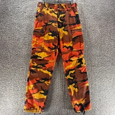 Rothco BDU Pants Mens Small Regular Orange Camouflage Military Adult Adjustable