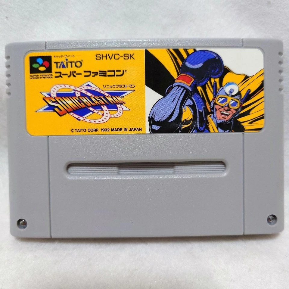 SONIC BLAST MAN Super Famicom SNES SHVC-SK 1992 NTSC-J Nintendo Taito Fighting Foto 4 de 4