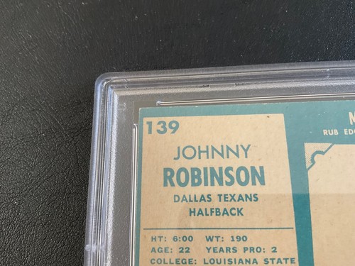 1961 Topps #139 Johnny Robinson RC PSA 8 NMMT - Bild 7 von 10