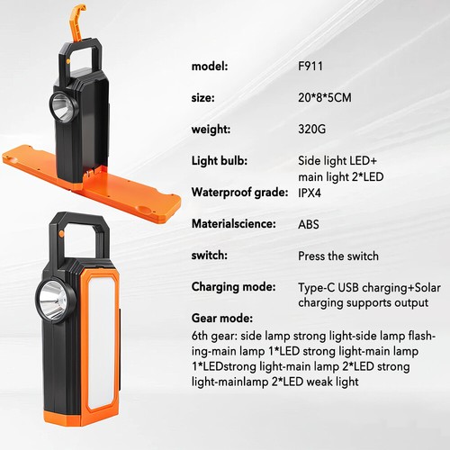 USB Rechargeable LED Torch Inspection Flashlight Work Light Hand Torch Worklight - Picture 15 of 21