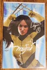 X-MEN #1 VARIANT Virgin Lightning Sig MIKE MAYHEW and GERRY DUGGAN W/ REMARQUE 