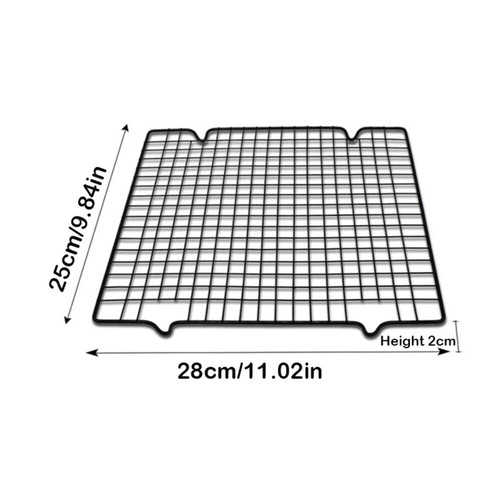 Steel Cooling Rack Black Cake Cooler New Baking Tray - Bild 14 von 14