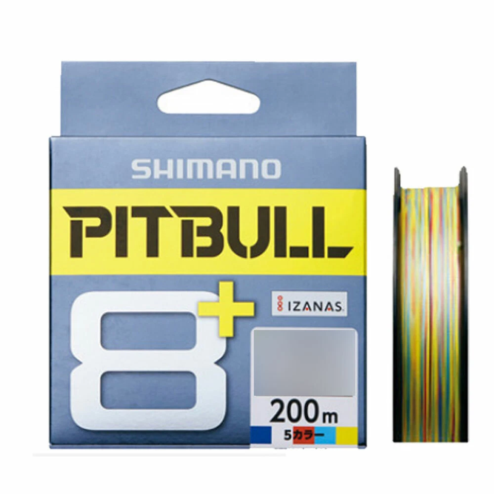 SHIMANO PITBULL 8+ Braided Line 200M Multi Colors Type Fishing PE Lines  JAPAN