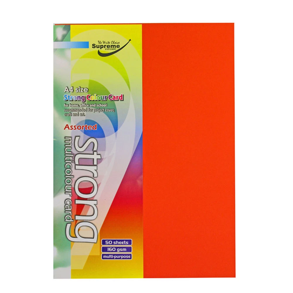 50 feuilles A4 carte multicolore 160 grammes papier pour maison école bureau artisanat art
