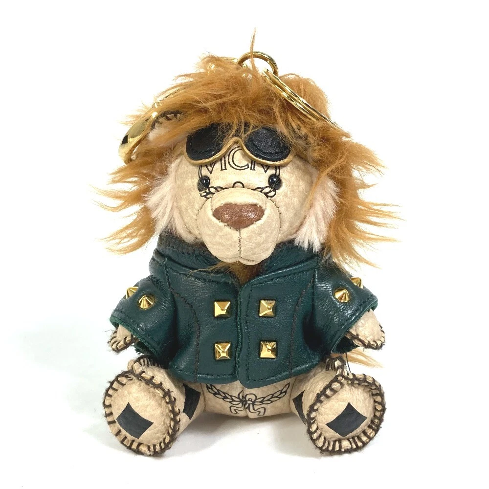 Louis Vuitton leather cute lion keychain