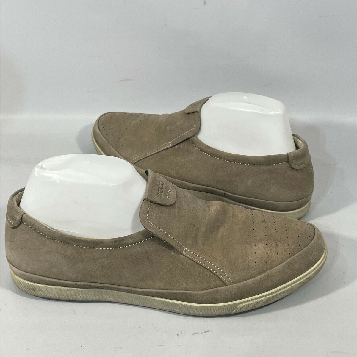 Ecco Mens Slip On Loafers 41 Tan Suede Aimee