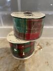 New Listing2 Lot Multicolor Holiday Ribbon Wire Edge 2” by 10 yards