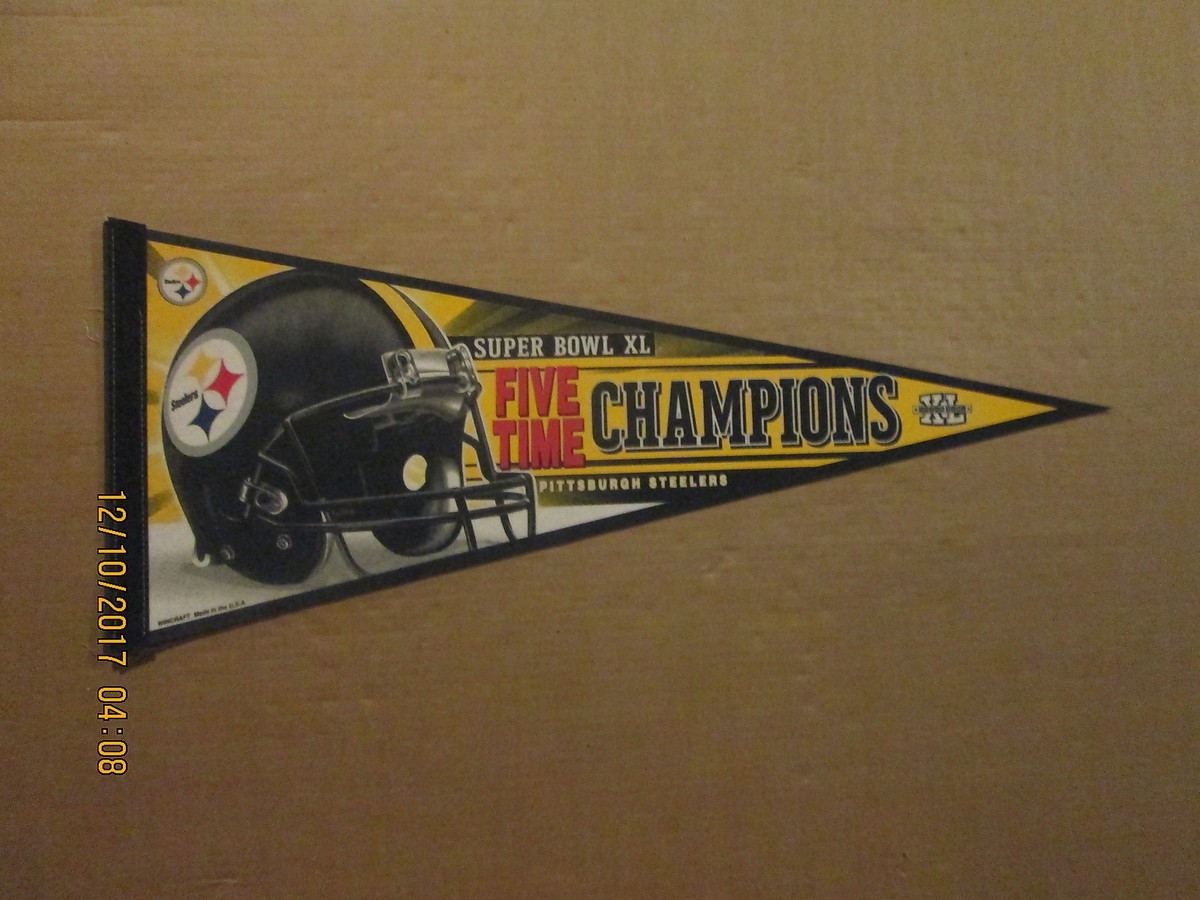 USA製 Pittsburgh Football 5 Time Champs NFL Pittsburgh Steelers Vintage FIVE TIME CHAMPIONS Super Bowl XL