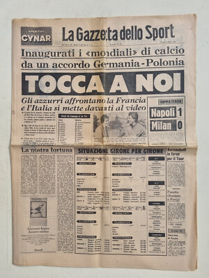 Zeitschrift Dello Sport 2 Juni 1978 World Cup Italien-Frankreich Baig Platini