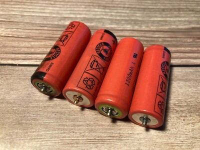 New original Sanyo 18500 battery 1300 mAh. Tested, Lot of 4 Pieces