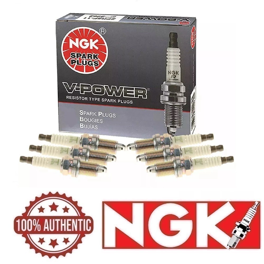Set of 6 NGK 2756/BKR6E-11 NGK V Power Resistor Spark Plugs