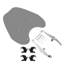 Smoke Windshield w/Bracket & 49mm Detachable Clamps Fit For Harley Dyna 06-17