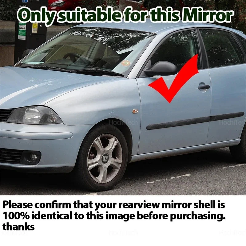 For Seat Ibiza MK3 6L 2002-2008 Carbon Fiber Car Door Wing Side Mirror Cover New Foto 2 de 4