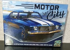 Motor City Board Game Detroit Auto Building Roll and Write