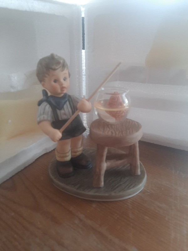 Studio Hummel My First Catch #33685 Goebel Figurine w/ Box Boys Will Be Boys