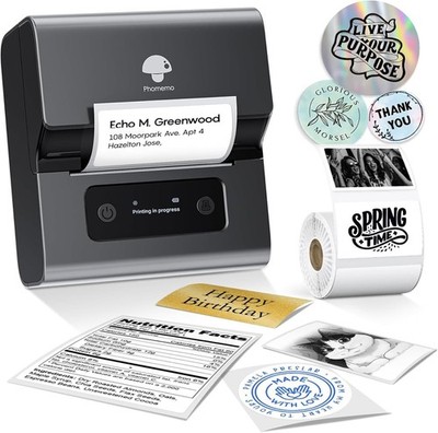 Phomemo M221 3 Inch Bluetooth Label Printer Sticker Maker for Small Business lot