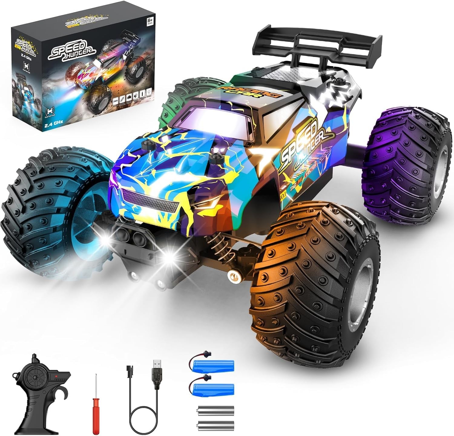 , 2wd Offroad Rc Truck, 20 Km/h Allterrain Rc Cars With Hea.