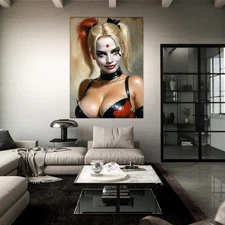 Harley Quinn XXL Art Poster Painting w/COA - Jacob Hitt 120X80cm
