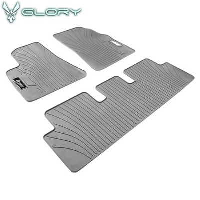 Fits 17-23 Tesla Model 3 Floor Mats Latex Carpets Front Rear Liner Guard Gray