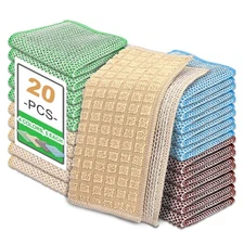 20 pcs Multipurpose Wire Dishwashing Rags, Upgraded 2-Layer Non-Scratch Metal...