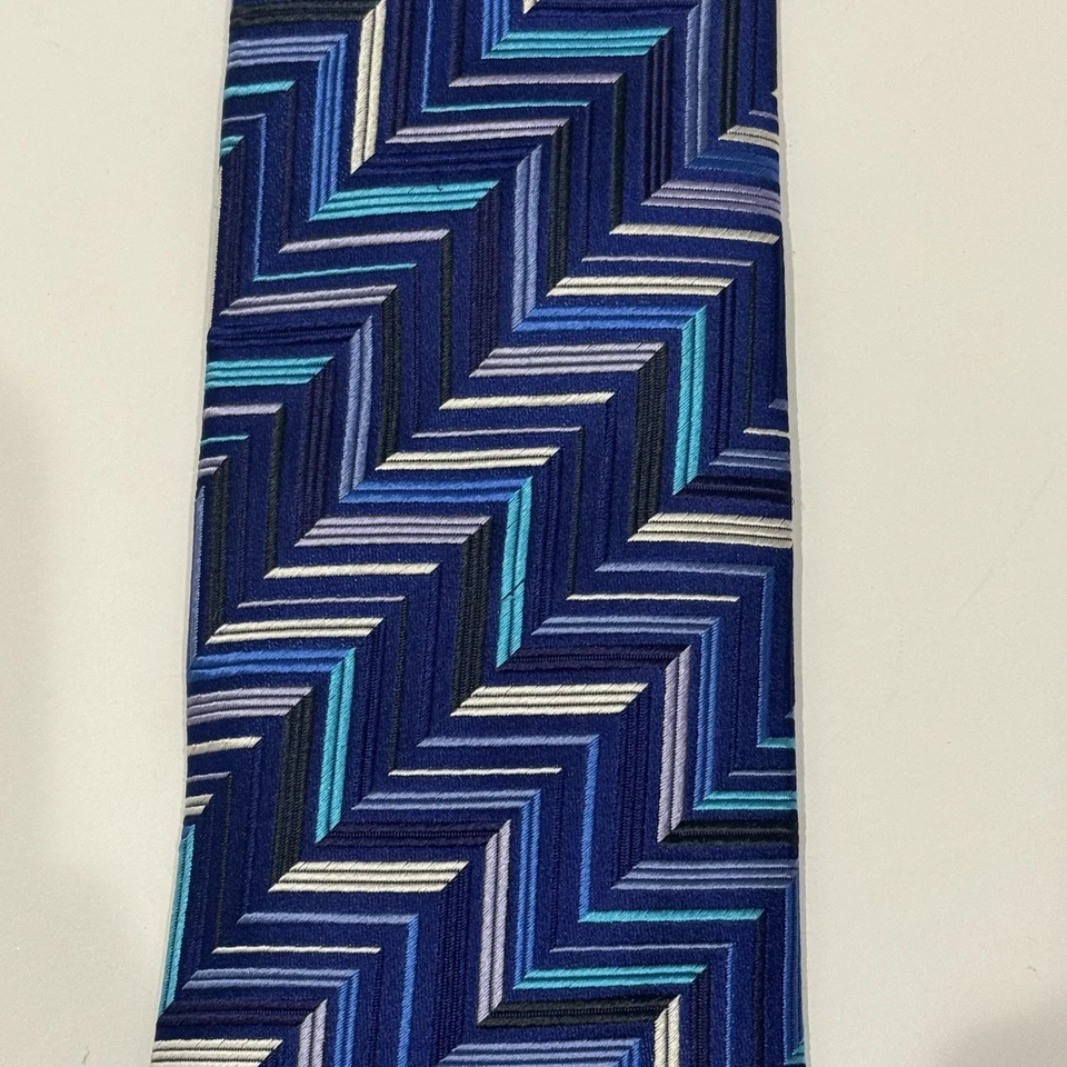 DUCHAMP London DL роскошь галстук галстук галстуки мужской унисекс все шелк синий геометрический - Изображение 3 из 4