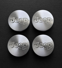 4pcs 55mm Brushed Metal Silver 2.16in Wheel Center Caps Fits 2002-11 Jeep Models