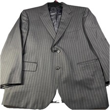 Jos A. Bank Men's 42S Blazer Dark Grey Stripe Wool Suit Coat