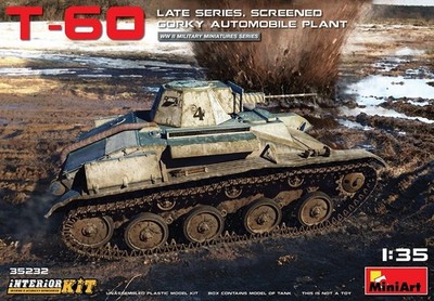 Miniart 35232 - 1/35 T-60 Late Series,Screened(Gorky Plant) Int.Kit - Neu