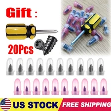 20X Tire Vacuum Repair Screw Rubber Nail Plug Car Tyre Puncture Repair Kit US