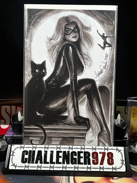 Amazing Spider-Man #1 SZERDY SIGNED B&W VIRGIN w/ COA - BLACK CAT