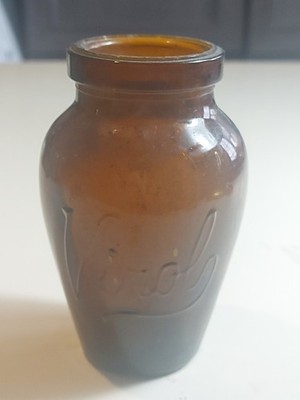 Vintage Vitrol Glas für Malz und Knochenmark Nahrungsergänzungsmittel für Kinder