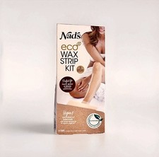 Nad's Eco Wax Strip Kit 24CT- Body Face  Bikini Waxing Vegan Plant Sensitive