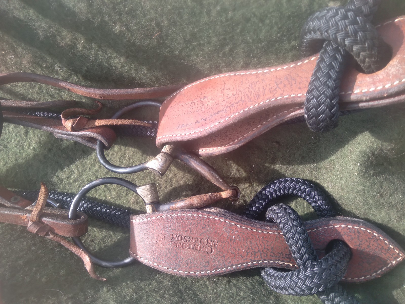 Genuine Clinton Anderson D ring  snaffle bridle with Makati Reins