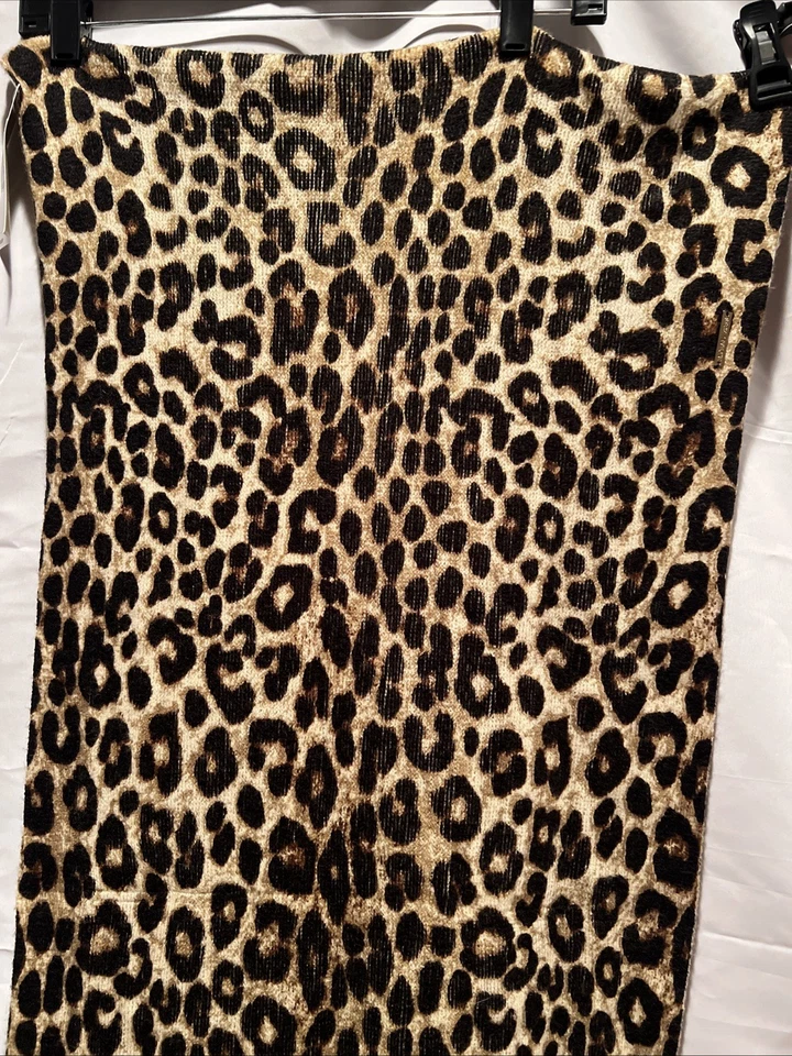 Bufanda infinita reversible Michael Kors estampado animal/logotipo de firma negra tostada OS Foto 4 de 4