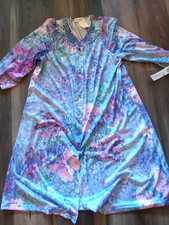 Vintage NWT Shadowline Women Peignoir Set Nightgown Robe Sz M Monets Garden