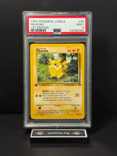 1999 Pokémon Jungle 1st Edition Pikachu #60 PSA 9