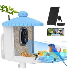 Bird Feeder with Smart Camera Solar Powered , 1080P HD AI Identify Wild Birds