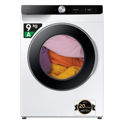 Samsung Lavatrice 9 Kg BESPOKE AI WW90DG6G94LKU3 Slim White e Black classe...