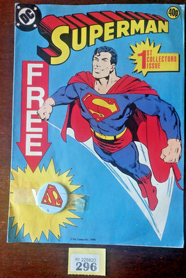 DC SUPERMAN COMIC (UK ISSUE), Number 1 & still with free gift. (Y296)