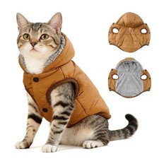 Pet Winter Clothing Set With Insulated Vest Jackets Matching Hood Provides Full