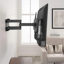 Best Buy Essentials - Full Motion TV Wall Mount for 47–84" TVs - Black