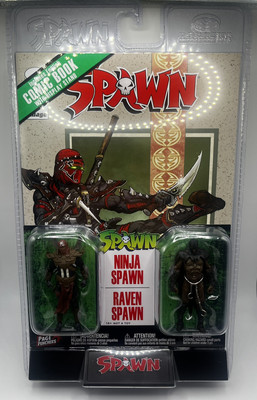  ️ McFARLANE Page Punchers - 3'' Figure + Comic Book - Ninja Spawn & Raven Spa