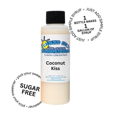 COCONUT KISS MIX SNOW CONE/SHAVED ICE FLAVOR CONCENTRATE MAKES 1 GALLON