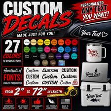 Custom Personalized Vinyl Lettering Name Decal Sticker Car Window Tumbler Flask