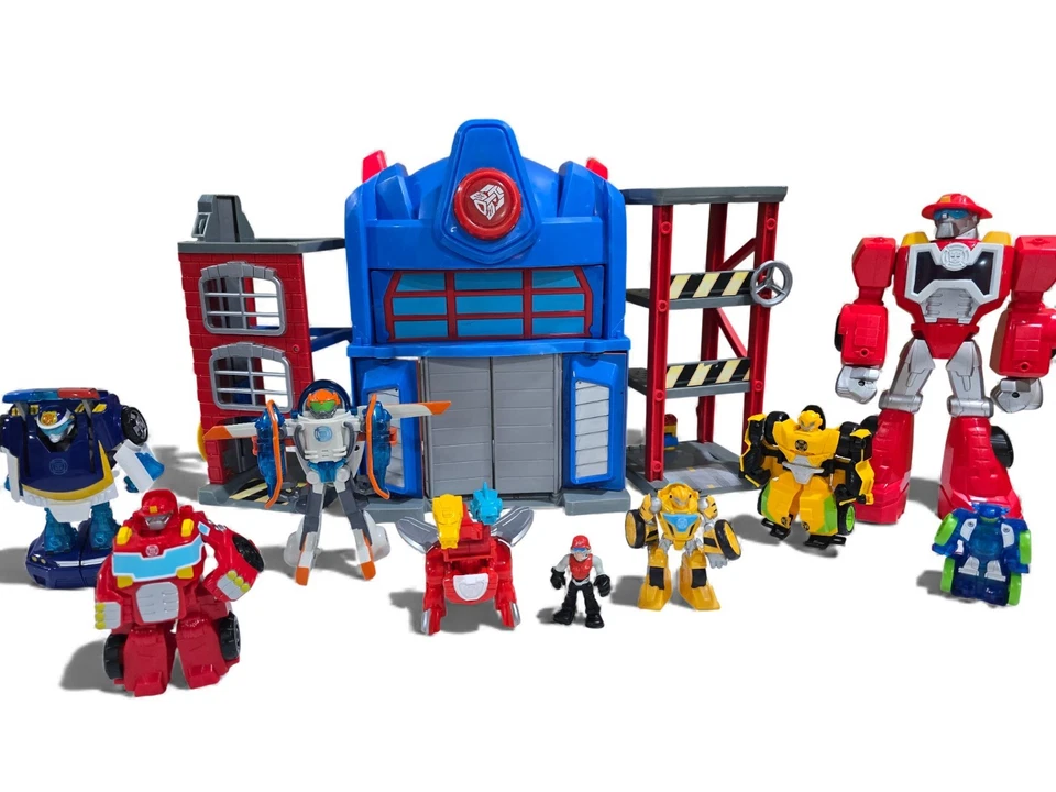 Transformers Rescue Bots Optimus Electronic Fire Station Prime ¡Juego 9 figuras! Foto 3 de 4