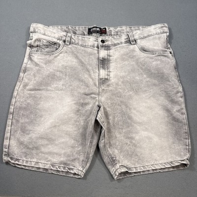 Ecko Unltd Baggy Fit Denim Shorts Mens 44  GRAY WASH Y2K Hip Hop