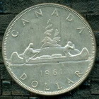 1962 Queen Elizabeth II Silver Dollar, Business Strike, AU/UNC   R29
