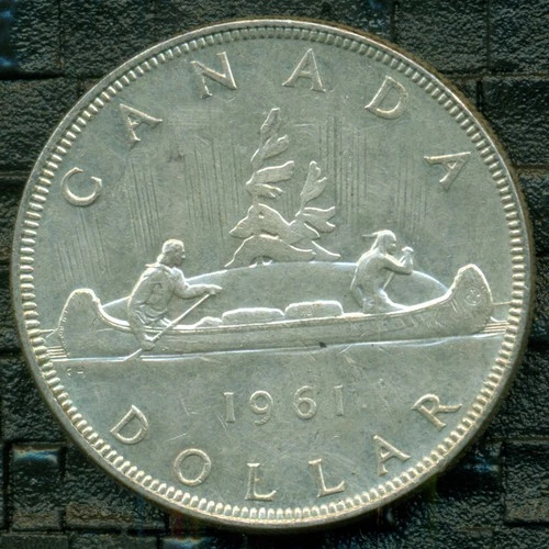 1962 Queen Elizabeth II Silver Dollar, Business Strike, AU/UNC   R29