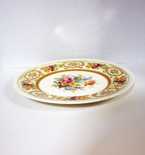 Floral Design Gold Accents Johnson Bros. Plate 10.75" Multicolor Belford GOOD - Picture 5 of 7