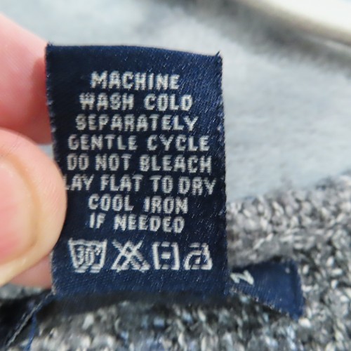 MAX EDITION Sweater Womens Large Gray Beige Blue Knit Tunic Swing Cotton Blend - Picture 3 of 7